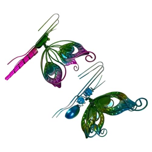 Hlennotor 2 Stück Blumentopf-Umarmungsfalter-Figuren Pflanzenaufhänger Tieranhänger für Gartenzäune Balkon, Einfach zu Verwenden, Feine Verarbeitung. von Hlennotor