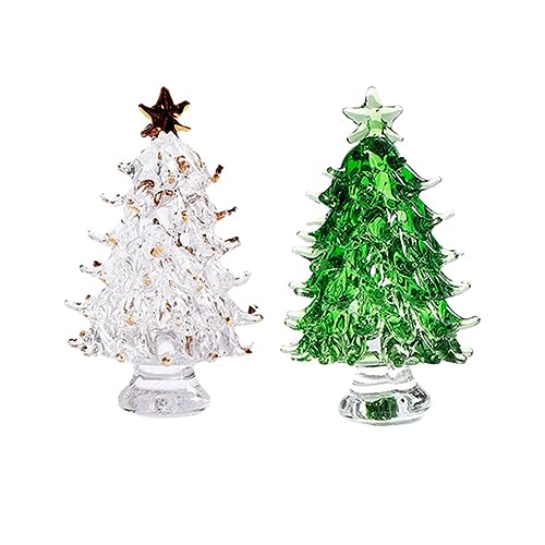 Hlennotor 2 Stück Kristall-Weihnachtsbäume, Kaminsims-Dekoration, Schreibtischaufsatz, Künstliche Pflanzen, Kristallglasbaum, Kristallhandwerk Hlennotor 2 Stück Kristall-Weihnachtsbäume, Kaminsims-Dekoration, Schreibtischaufsatz, Künstliche Pflanzen, Kristallglasbaum, Kristallhandwerk von Hlennotor