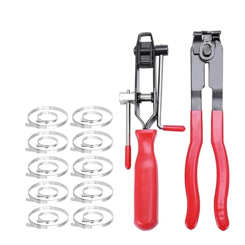 Hlennotor 2-Teiliges CV-Manschettenklemmen-Zangen-Set mit 20-Teiligen Crimpbändern, Gelenk-Manschettenklemmen-Crimpzange, Achszange Hlennotor 2-Teiliges CV-Manschettenklemmen-Zangen-Set mit 20-Teiligen Crimpbändern, Gelenk-Manschettenklemmen-Crimpzange, Achszange von Hlennotor