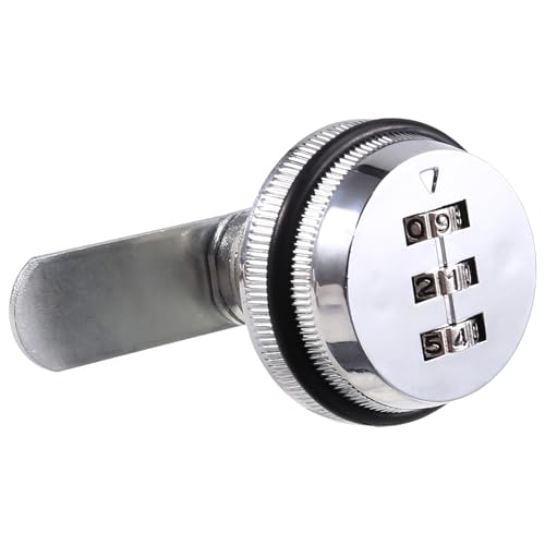 Hlennotor 20 mm Mechanisches Zahlenschloss, Diebstahlsicherung f¨¹r B¨¹ro-Aktenschrank, Schublade, Umschlagbox, Lagerschrank, Chrom von Hlennotor