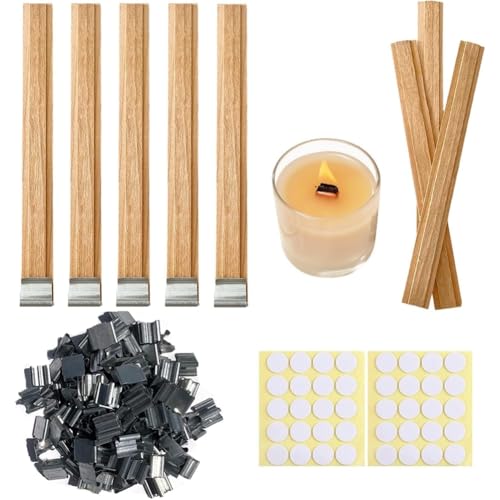 Hlennotor 200 Sets Doppelschichtige Holzkerzendocht und Ständer 5,1 X 0,5 Natürliche Kerzen für Kerzenherstellung, Holzkerzendocht Hlennotor 200 Sets Doppelschichtige Holzkerzendocht und Ständer 5,1 X 0,5 Natürliche Kerzen für Kerzenherstellung, Holzkerzendocht von Hlennotor