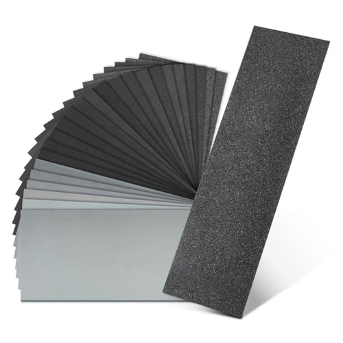 Hlennotor 24 Prozent Schleifpapierblätter 12 Körnern Nasse Trockenschleifpapier Sortiment Siliziumarbid 120-3000 Grit Sandpaper Hlennotor 24 Prozent Schleifpapierblätter 12 Körnern Nasse Trockenschleifpapier Sortiment Siliziumarbid 120-3000 Grit Sandpaper von Hlennotor