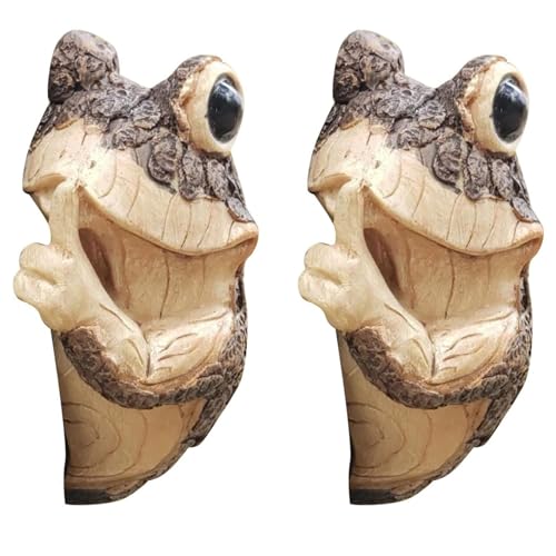 Hlennotor 2X Ruhiger -Skulptur-Gartenbaum-Skulptur-Baumgesicht im Freien, Garten-Hugger-Statue für Drinnen und Draußen, A von Hlennotor