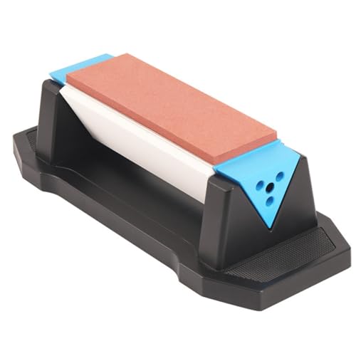 Hlennotor 3-Seiten 400/1000/3000 Körnung Premium-Keramik-Schleifstein für Messer mit Edge-Grip-Halter und Rutschfester Basis von Hlennotor