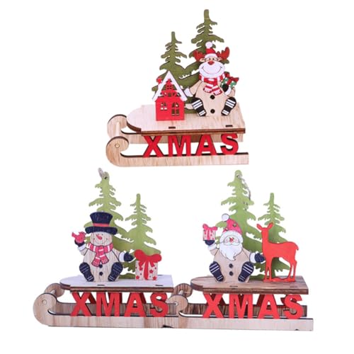 Hlennotor 3-Teilige Weihnachtsdekoration Schlitten-Ornament Büro-Schreibtisch-Dekoration Weihnachtsschmuck Hlennotor 3-Teilige Weihnachtsdekoration Schlitten-Ornament Büro-Schreibtisch-Dekoration Weihnachtsschmuck von Hlennotor
