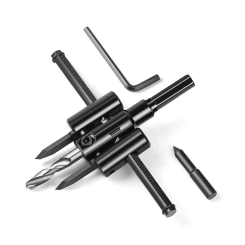 Hlennotor 30-120 mm Verstellbarer Kreis Lochöffner Lochschneider Säge Flugzeug Typ Holzbohrbit DIY-Werkzeug 1 Set von Hlennotor
