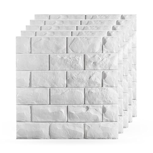 Hlennotor 30 Stück 3D-Wandpaneele zum Abziehen und Aufkleben, Schaumstoff-Ziegel-Tapete, Selbstklebende, wasserdichte Wandverkleidungsplatten für Wanddekoration, Langlebig Hlennotor 30 Stück 3D-Wandpaneele zum Abziehen und Aufkleben, Schaumstoff-Ziegel-Tapete, Selbstklebende, wasserdichte Wandverkleidungsplatten für Wanddekoration, Langlebig von Hlennotor
