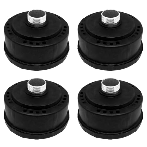 Hlennotor 4 Stück 32 mm/1,25 Geräuschreduzierungsfilter für Luftkompressoren, Runder Schalldämpferfilter mit Kunststoffschale von Hlennotor