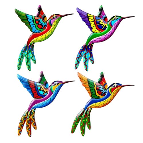 Hlennotor 4 Stück Gartenornamente zum Aufhängen im Freien, Metallvogel für Wohnzimmer, Garten, Rasen, Zaun, Terrasse Hlennotor 4 Stück Gartenornamente zum Aufhängen im Freien, Metallvogel für Wohnzimmer, Garten, Rasen, Zaun, Terrasse von Hlennotor