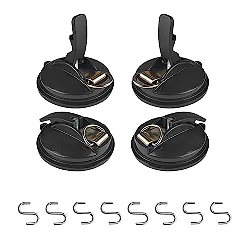 Hlennotor 4-Teiliger Vakuum-Saugnapf mit Haken zum Befestigen Von Automarkisen und Glätten auf Glas/Fliesen von Hlennotor