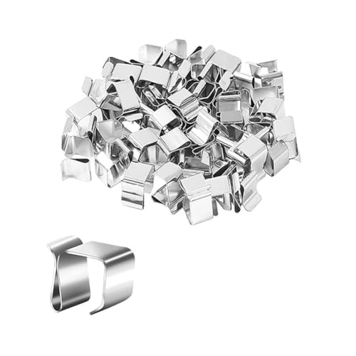 Hlennotor 50 Stück Dachrinnenhaken für Weihnachtsbeleuchtung, Verzinkte Weihnachtsbeleuchtung, Dachhaken, Weihnachtslicht-Clips, Dachrinnenaufhänger für Weihnachtslichter, Langlebig, Einfach zu Instal von Hlennotor