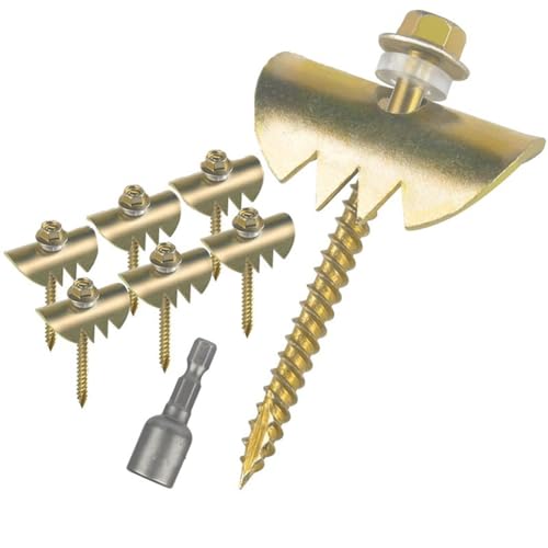 Hlennotor 50 Stück Zaundrahtklammern, Rutschfeste Zaunklammern, Verzinktes Metall, Zaundrahtbefestigungen für Weichholz, Wiederverwendbare Zaunnägel von Hlennotor