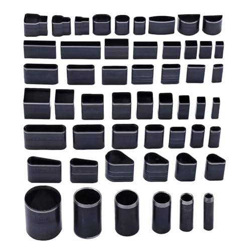 Hlennotor 52-Teiliges Scharfes Hohlstanzer-Set, Werkzeugset zum Stanzen und Stanzen Von Kohlenstoffstahl und Leder, Manuelles Locher-Set, Langlebig, Einfach zu Installieren und Einfach zu Bedienen von Hlennotor