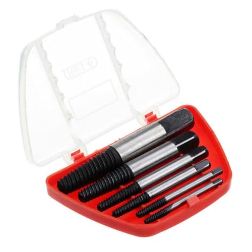Hlennotor 6-Teiliges Set zum Ausdrehen Gebrochener Schrauben, 3–25 mm Bohrer-Set, Doppelseitiger Schraubenzieher-Zentrierbohrer Aus Karbonstahl, Einfach zu Bedienen, Schwarz von Hlennotor