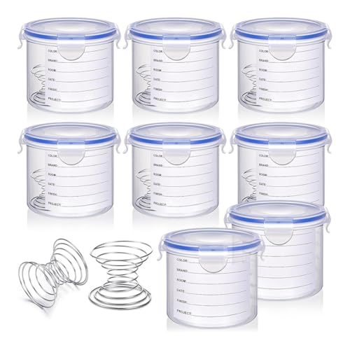 Hlennotor 8 Set Plastic Lack Container Lackbehälter Aufbewahrung Luftdicht mit Edelstahl -Mischkugel, Um Tassen zum Nachbacken zu Machen Hlennotor 8 Set Plastic Lack Container Lackbehälter Aufbewahrung Luftdicht mit Edelstahl -Mischkugel, Um Tassen zum Nachbacken zu Machen von Hlennotor