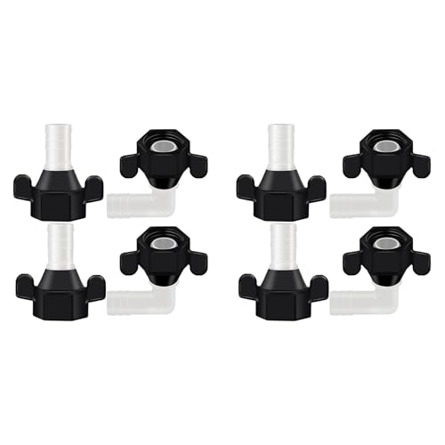 Hlennotor 8er-Pack 1/2 X 14 NPT X 1/2 Widerhaken-Winkelstück und Gerader Schwenkadapter für Wohnmobil-Wasserpumpe, Pex-Anschlüsse mit Innengewinde Hlennotor 8er-Pack 1/2 X 14 NPT X 1/2 Widerhaken-Winkelstück und Gerader Schwenkadapter für Wohnmobil-Wasserpumpe, Pex-Anschlüsse mit Innengewinde von Hlennotor