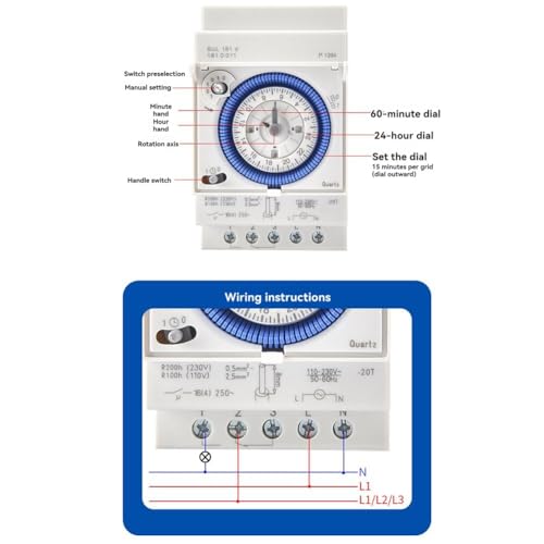 Hlennotor CNC Sul181d AC110-230V Track Installation 24-Stunden-Mechanik-Timer-Zeit-Relais Industrial Time Control Switch Hlennotor CNC Sul181d AC110-230V Track Installation 24-Stunden-Mechanik-Timer-Zeit-Relais Industrial Time Control Switch von Hlennotor