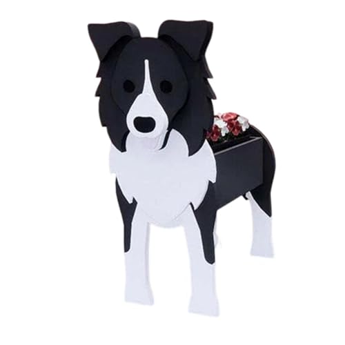 Hlennotor Cartoon-Haustier-Hunde-Blumentopf, Zusammensetzbarer Hunde-Blumentopf, Haustier-Hunderassen-Gartentopf, DIY-Blumenpflanzer, Heimdekoration, Ornament, B, 1 Stück von Hlennotor