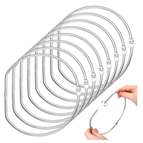Hlennotor D-Förmige 6-Blattbindemittel-Ringe 8pcs Nickel-Stahl Buch Schlüsselbundschlüssel-Washi-Klebeband Ringe von Hlennotor