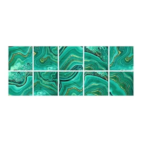 Hlennotor Dekorative Fliesenaufkleber Aus Marmor, Wandaufkleber, Spiegelaufkleber für Badezimmer und Küche, Fliesenaufkleber, wasserdichte, Selbstklebende Dekoration D L von Hlennotor