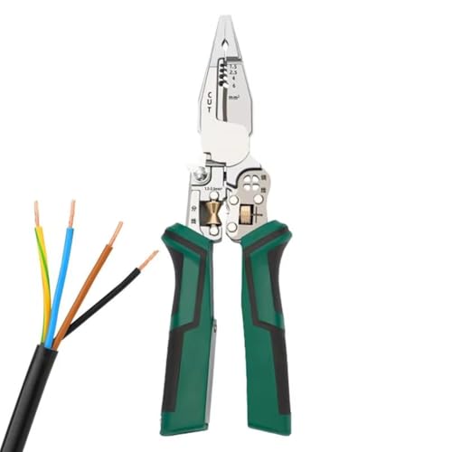 Hlennotor Drahtschneider, 10-in-1, Abisolierzange für Elektrische Kabel, Spannungsprüfer, Schere mit Strommessfunktion von Hlennotor