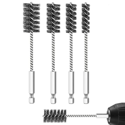 Hlennotor Edelstahl -Sechskant -Schaft -Drahtbürsten für Bohrer - 4 Teile Ideal für Reinigungslager, Röhrchen und Anschlüsse Hlennotor Edelstahl -Sechskant -Schaft -Drahtbürsten für Bohrer - 4 Teile Ideal für Reinigungslager, Röhrchen und Anschlüsse von Hlennotor