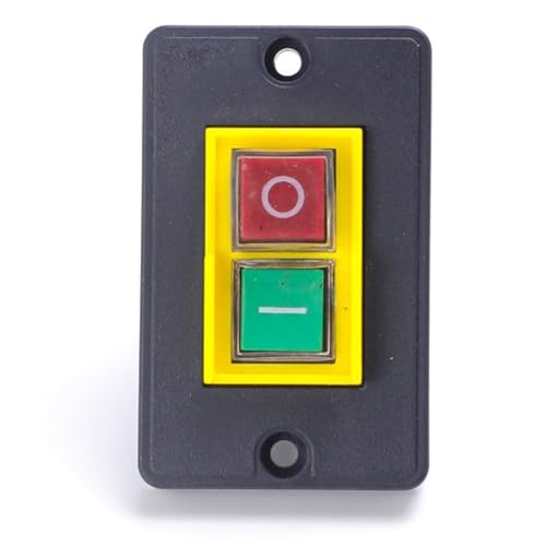 Hlennotor Elektromagnetische Schalter AC250V 6A Druckschalter, Wasserdicht, Gegen Stromausfall Werkzeugschalter, Startknopf Hlennotor Elektromagnetische Schalter AC250V 6A Druckschalter, Wasserdicht, Gegen Stromausfall Werkzeugschalter, Startknopf von Hlennotor