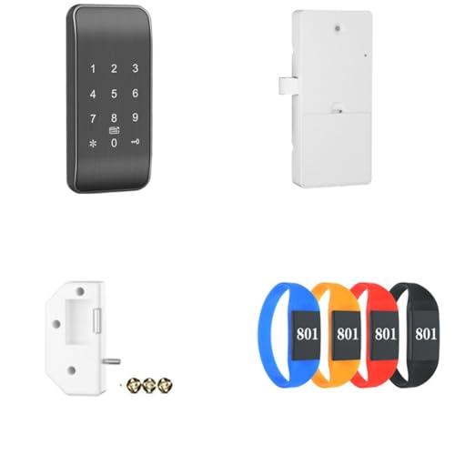 Hlennotor Elektronisches Schloss Passwortschloss Schubladen Sauna Kabellose Zugangskontrolle Fitnessstudio Aufbewahrungsschrank TTLOCK APP Konventionell-Schwarz von Hlennotor