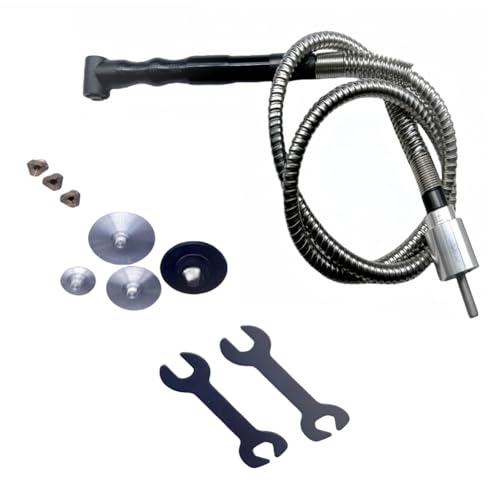 Hlennotor Flexibler Wellenschleifer 90 -Grad -Handstück+ Edelstahlwellensatz (1Set) für Bohrer Chuck 6mm Winkelmühle Mesin Mesin von Hlennotor