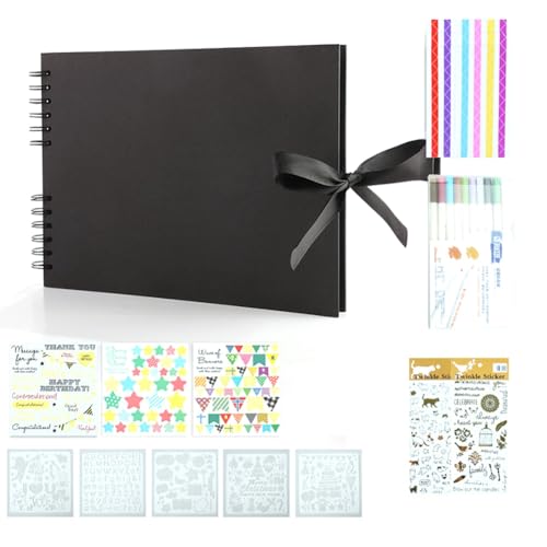 Hlennotor Fotoalben, 80 Schwarze Seiten, Erinnerungsbücher, A4, Bastelpapier, DIY, Scrapbooking, Bilder, Geburtstag, Kindergeschenk, Schwarz Hlennotor Fotoalben, 80 Schwarze Seiten, Erinnerungsbücher, A4, Bastelpapier, DIY, Scrapbooking, Bilder, Geburtstag, Kindergeschenk, Schwarz von Hlennotor