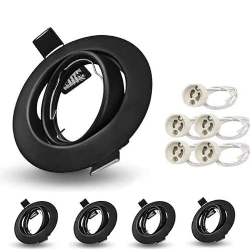 Hlennotor GU10 für MR16 LED -Lampenbirnenhalter Einstellbarer Downlight -Rahmen Rund Eingebrauchtes Spot -Lichtausschnitt B von Hlennotor