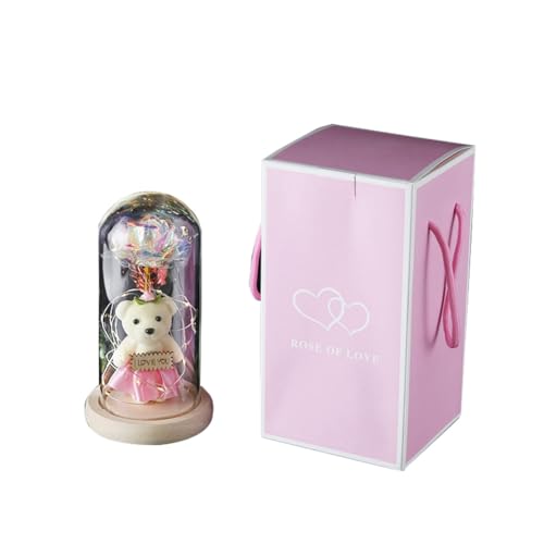 Hlennotor Galaxy Rose Blumengeschenk Rose in Glaskuppel mit LED-Lichterkette auf der Kristallrose Hlennotor Galaxy Rose Blumengeschenk Rose in Glaskuppel mit LED-Lichterkette auf der Kristallrose von Hlennotor