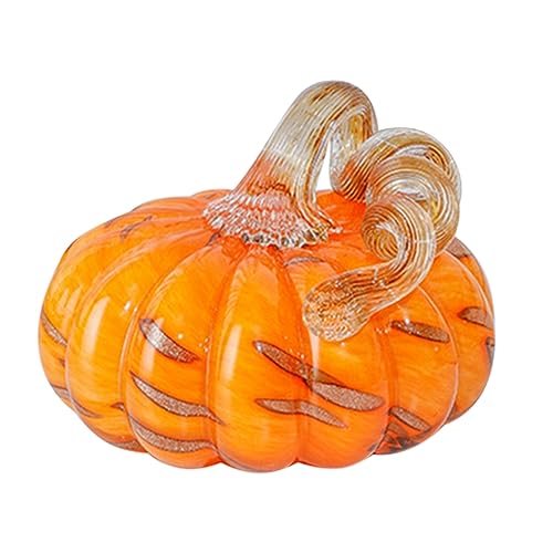 Hlennotor Handgefertigte Glas Orangefarbene Kürbisfiguren, Kristallkürbis Wohnkultur Sammlerfigur, Wohnkultur für Den Tisch, Einfach zu Verwenden Hlennotor Handgefertigte Glas Orangefarbene Kürbisfiguren, Kristallkürbis Wohnkultur Sammlerfigur, Wohnkultur für Den Tisch, Einfach zu Verwenden von Hlennotor