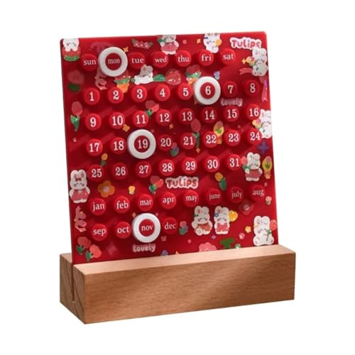 Hlennotor Handgefertigter DIY-Ring-Tischkalender, Mode- Kalender DIY-Ring Wiederverwendbar, DIY-Ring-Desktop-Kalender, A von Hlennotor