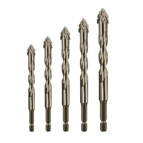 Hlennotor Hochleistungsbeschichtete -Beschichtete Bohrer- und Lahndungs-Set Hochfestes 4-Fähige, Gezackte Multifunktionsbohrbitset für Metall, Glas, Beton von Hlennotor