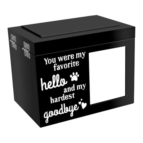 Hlennotor Hunde- oder Katzenasche Box Pet Memorial Urne mit Photo Frame Personalisierte Haustierurne Hlennotor Hunde- oder Katzenasche Box Pet Memorial Urne mit Photo Frame Personalisierte Haustierurne von Hlennotor