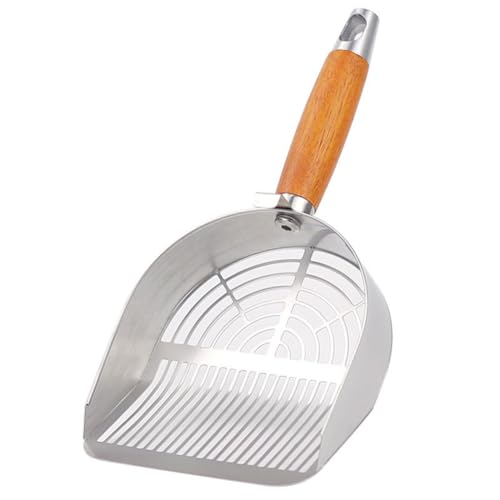 Hlennotor Katzenstreuschaufel Aus Edelstahl, Kleiner Besen und Kehrschaufel, Bruchfester, L? mit Doppelter Breite f¨¹r Schnelles Reinigen von Hlennotor