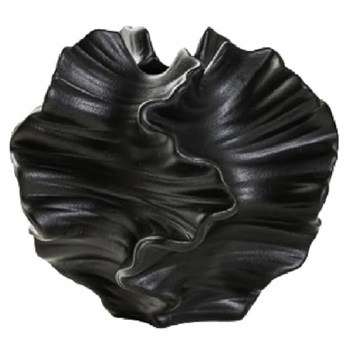 Hlennotor Keramik-Korallenvase, Nordischer Kunstbehälter für Blumen, Pampasgras-Vase, Wohnzimmer-Tischplatte, Mittelstücke, Schwarz B, Hohe Qualität von Hlennotor