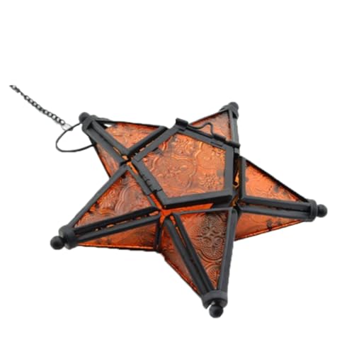 Hlennotor Kerzenhalter Aus, Mährischer Stern, Kerzenhalter, Stern, Orange, Teelichter, Kerzen, Sternlaterne, Mini-Laternen, Langlebig, Gelb von Hlennotor