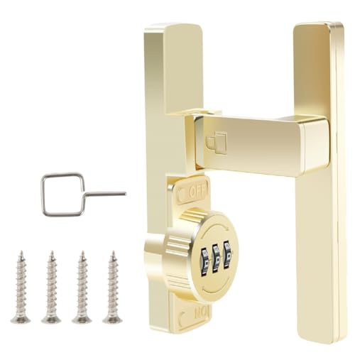 Hlennotor Keyless Gate Latches Bolt für Badezimmer & Schränke 90 Grad Zahlenschlösser von Hlennotor