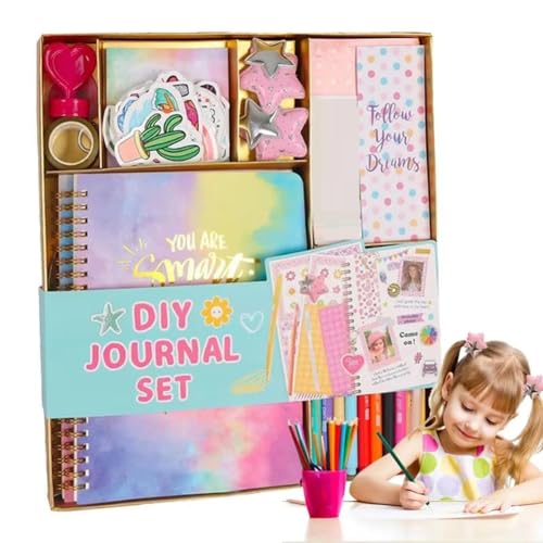 Hlennotor Kinder Scrapbook-Set Lustiges Tagebuch Notizbuch-Set Kreatives Kunsthandwerk von Hlennotor