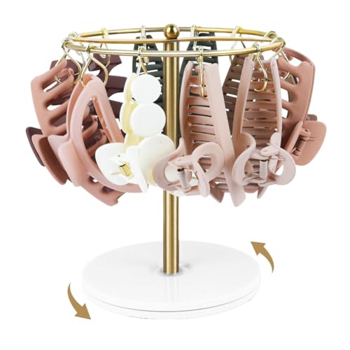 Hlennotor Klauenclip Organizer Halter ?nder mit 360-Grad-Rotation, Metallhaarclip-Aufbewahrung f¨¹r Schlafzimmer Badezimmerdekoration von Hlennotor