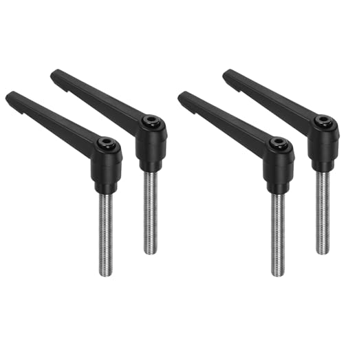 Hlennotor Klemmhebelgriffe M10 X 60 Mm, 304 Edelstahl-Gewindebolzen, Verstellbare Griffe, Schwarz von Hlennotor