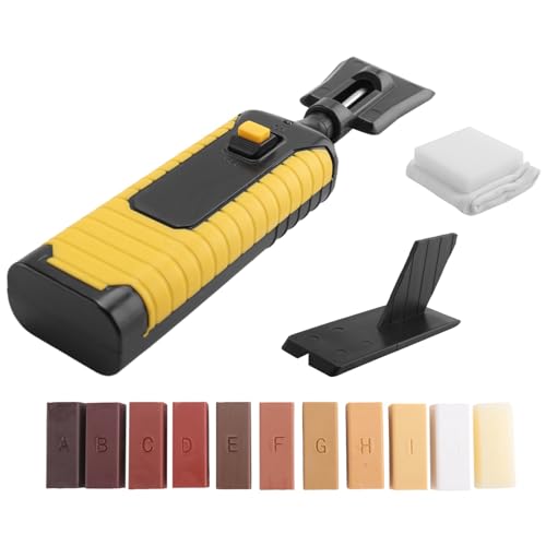 Hlennotor Laminatboden-Reparaturset Elektrische Beheizte Holzboden-Kratzerreparatur Kunststoff + Harz 11 Farben für Möbel von Hlennotor