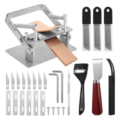 Hlennotor Manuelles Ledertrenner-Set, Lederschälset, mit Trenner, Handschäler, Spachtel, Tranchiermesser Hlennotor Manuelles Ledertrenner-Set, Lederschälset, mit Trenner, Handschäler, Spachtel, Tranchiermesser von Hlennotor