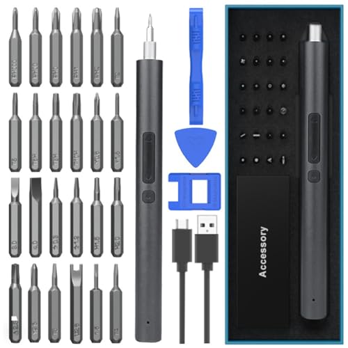 Hlennotor Mini-Elektroschraubendreher-Set, 28-In-1, Magnetischer Pr?zisionsschraubendreher f¨¹r Laptop, Telefon ¨C B von Hlennotor