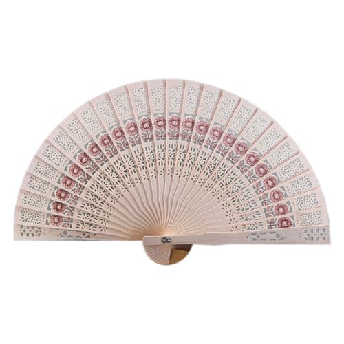 Hlennotor Mode, Hochzeit, Handduft, Party, Geschnitzt, Faltfächer, Chinesischer -Vintage-Stil, Hohl, Antike A von Hlennotor