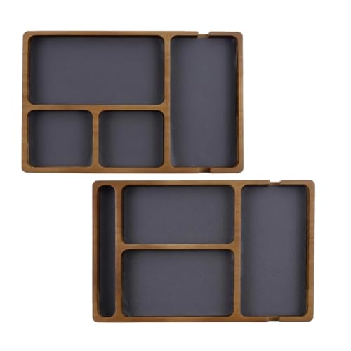 Hlennotor Nachttisch Organizer Tablett 4 Fach Leder Organizer f¨¹r Telefon, Schmucksch¨¹tteltisch Kommode Aufbewahrung Catchall Tablett Hlennotor Nachttisch Organizer Tablett 4 Fach Leder Organizer f¨¹r Telefon, Schmucksch¨¹tteltisch Kommode Aufbewahrung Catchall Tablett von Hlennotor