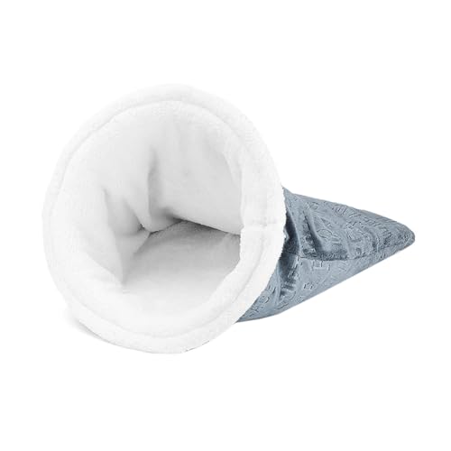 Hlennotor Neuer Katzenschlafsack - Gro?er Katzensack Aus Weichem Pl¨¹sch, Bequemer 360¡ã-Kuschelsack f¨¹r Hauskatzen (Blau) von Hlennotor