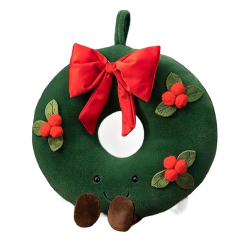 Hlennotor Neues PlüSchkissen für Weihnachten, GefüLlt mit Schokoladenkeksen, Hausform, Dekokissen, Niedliches, Lustiges Weihnachtsbaum-Party-, Puppe A von Hlennotor
